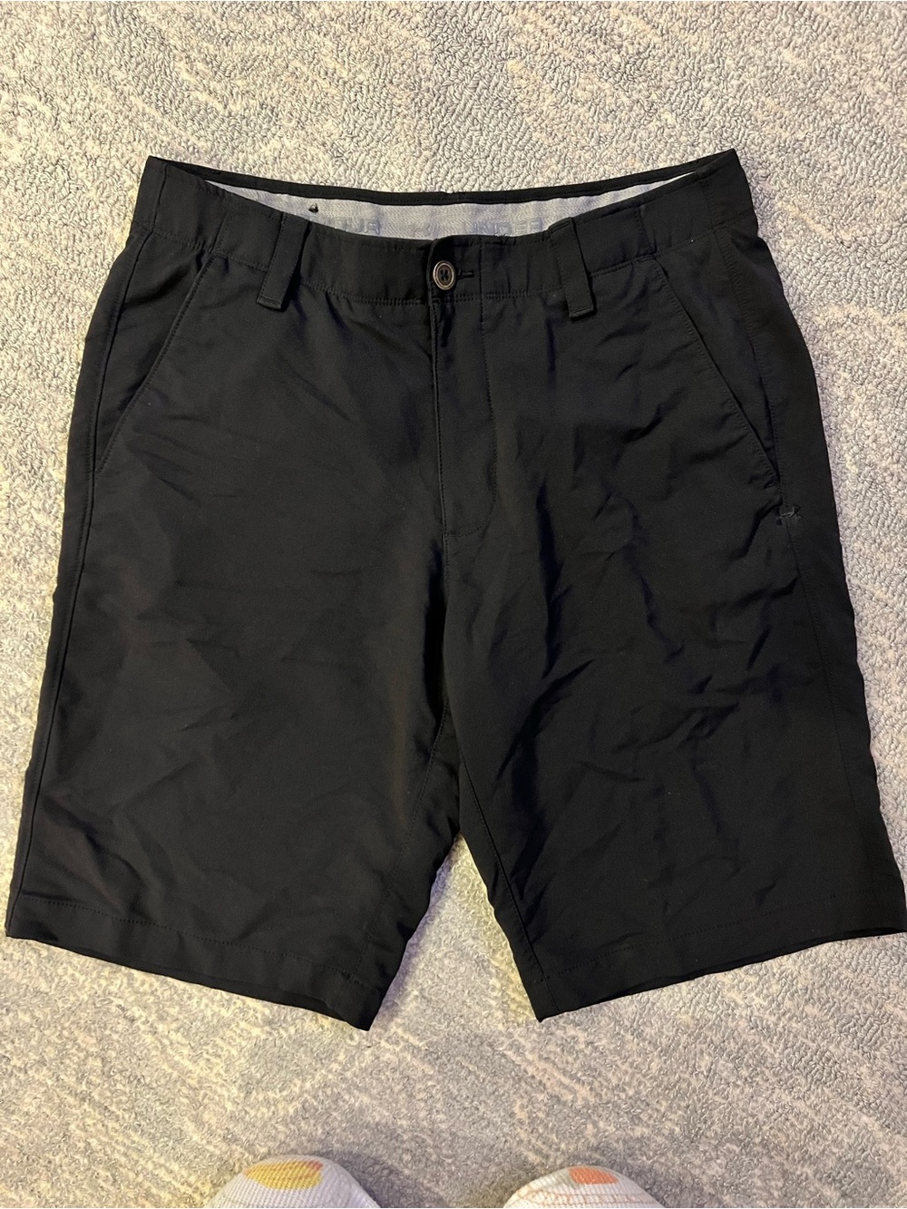 Under Armour Men's Black Flat Front Performance Shorts